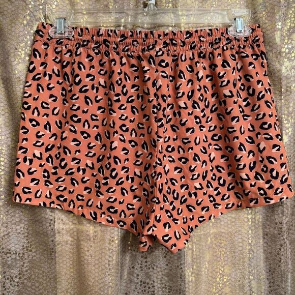 Billabong Adventure Division Orange Black Cheetah Print Active Shorts Large NWT - Picture 2 of 10